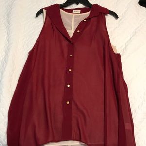 Maroon Tank Too Blouse